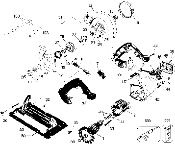 Exploded Diagram A Diagram and Parts List for 7358-04 Type 2 Black and Decker Circular Saw